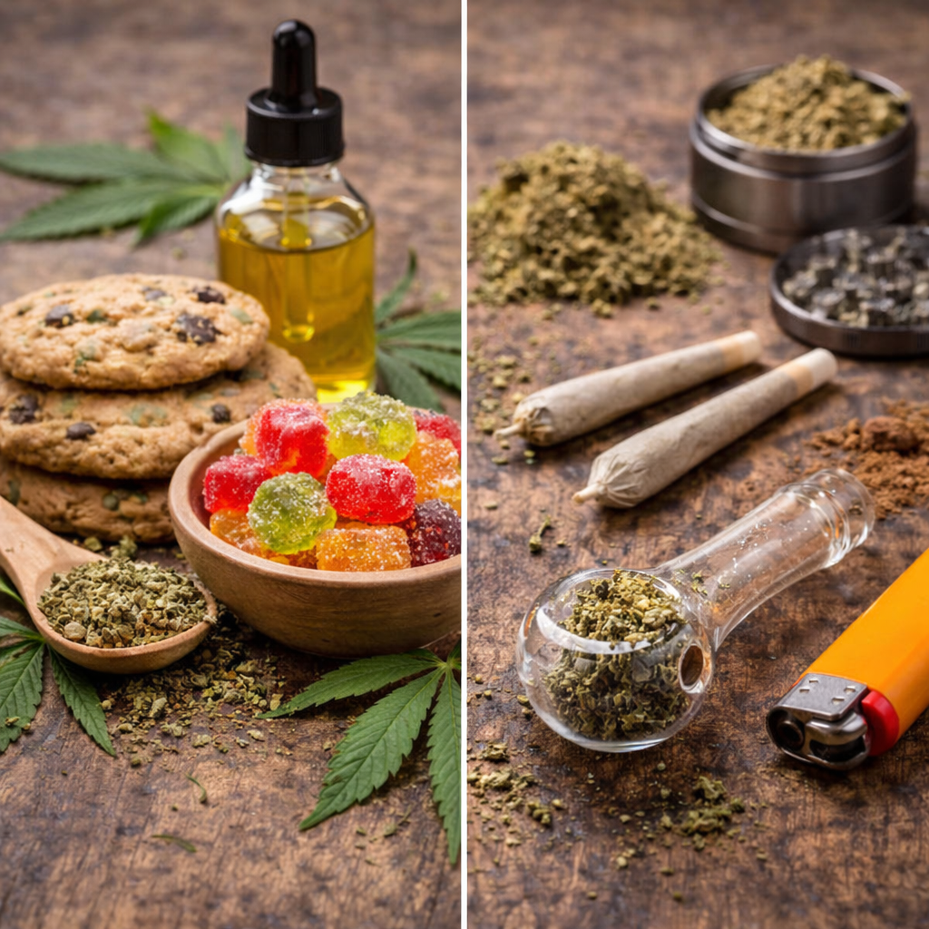 Edibles oder rauchen: Was passt besser zu deinem Ziel?
