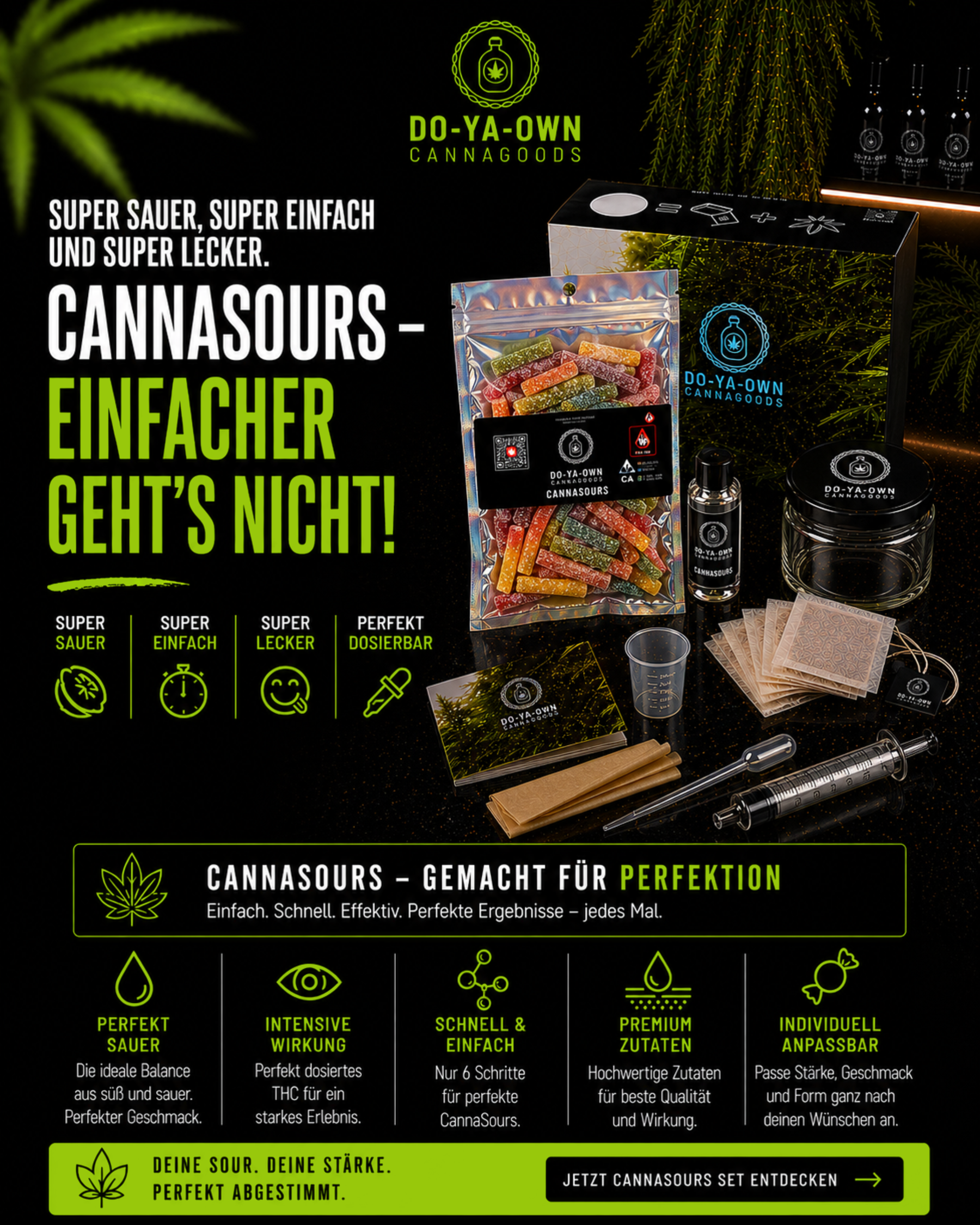 CannaSours DIY-Kit für saure Gummies Set Inhalt
