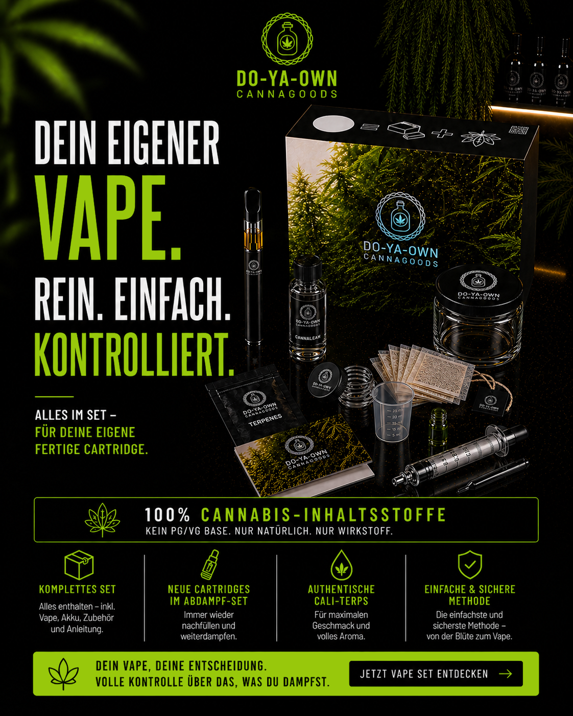 CannaVape DIY-Kit für Vape-Pens | Blue Zushi Edition Set Inhalt